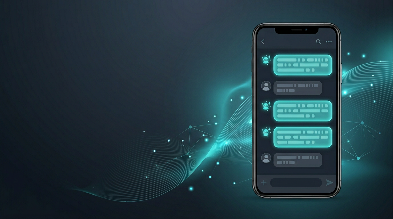 LINE公式アカウントでAIが問い合わせに自動応答するイメージ